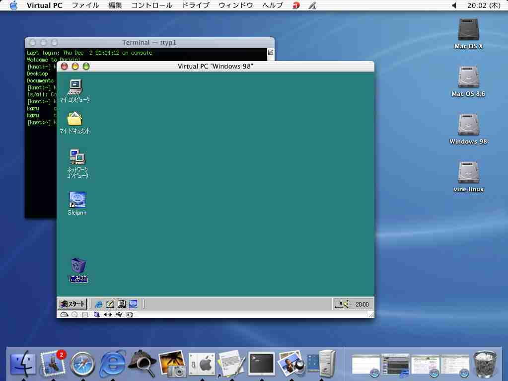 Mac OS X œWindows98